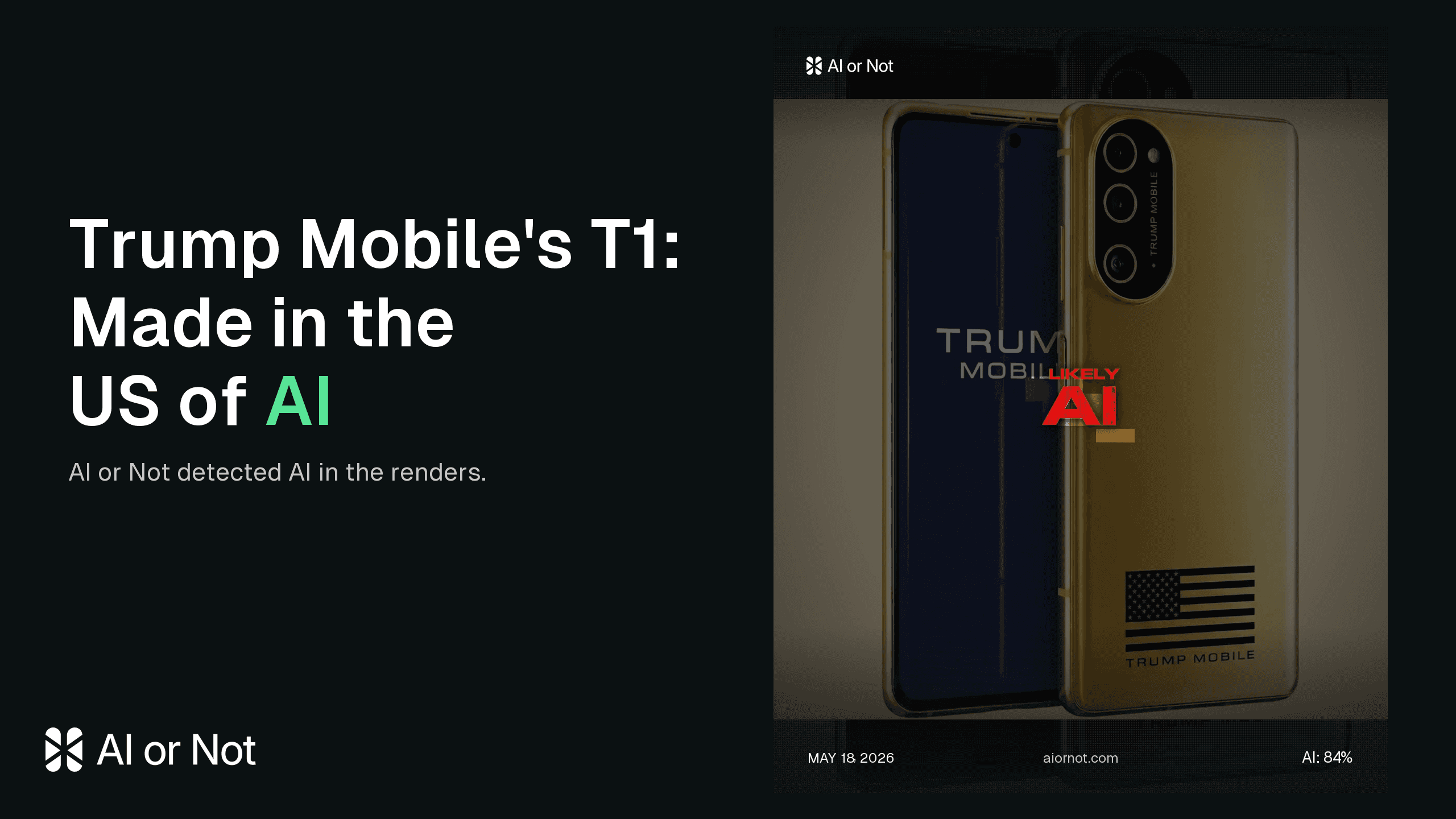 Trump Mobile's T1: Made in the US of AI — AI or Not