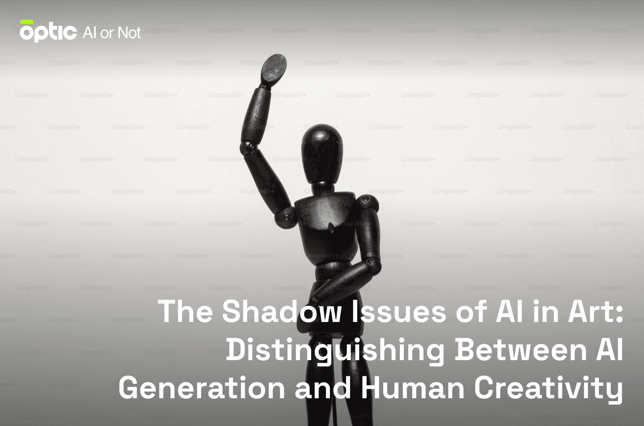 The Shadow Issues of AI in Art: Distinguishing Between AI Generation and Human Creativity
