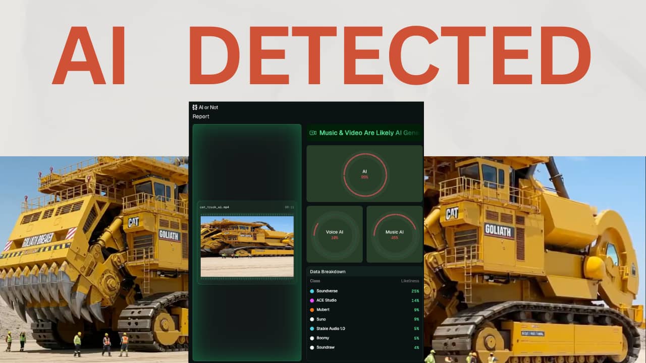 AI Detected: Cat Goliath Truck is Not Real AI Detected: Cat Goliath Truck is Not Real