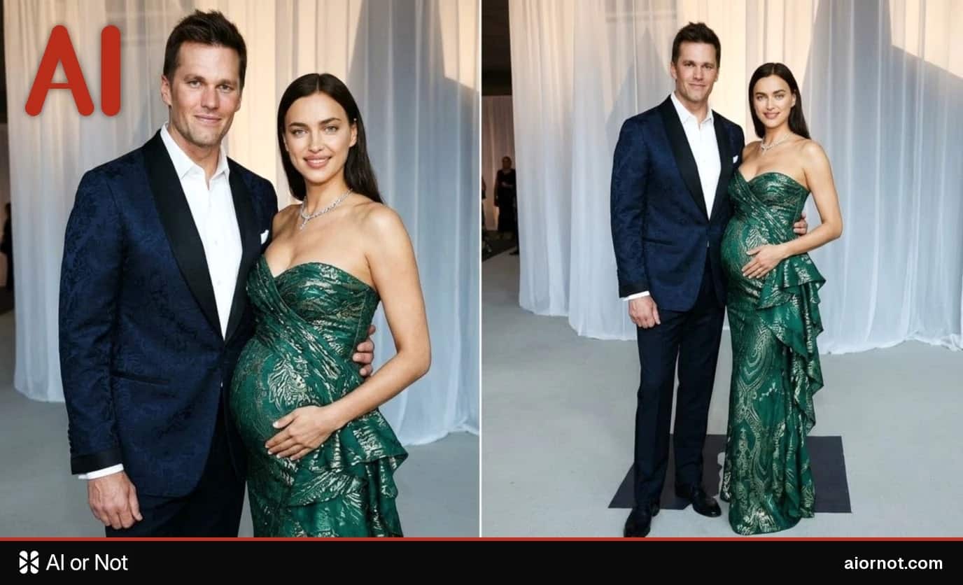 AI-generated image of Tom Brady with a pregnant Irina Shayk