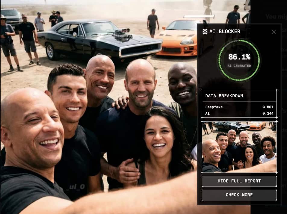 Ronaldo Selfie Deepfake Fast & Furious