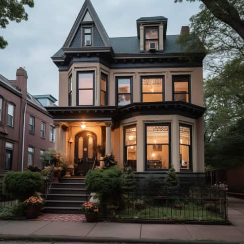 AI-generated Victorian house by Midjourney