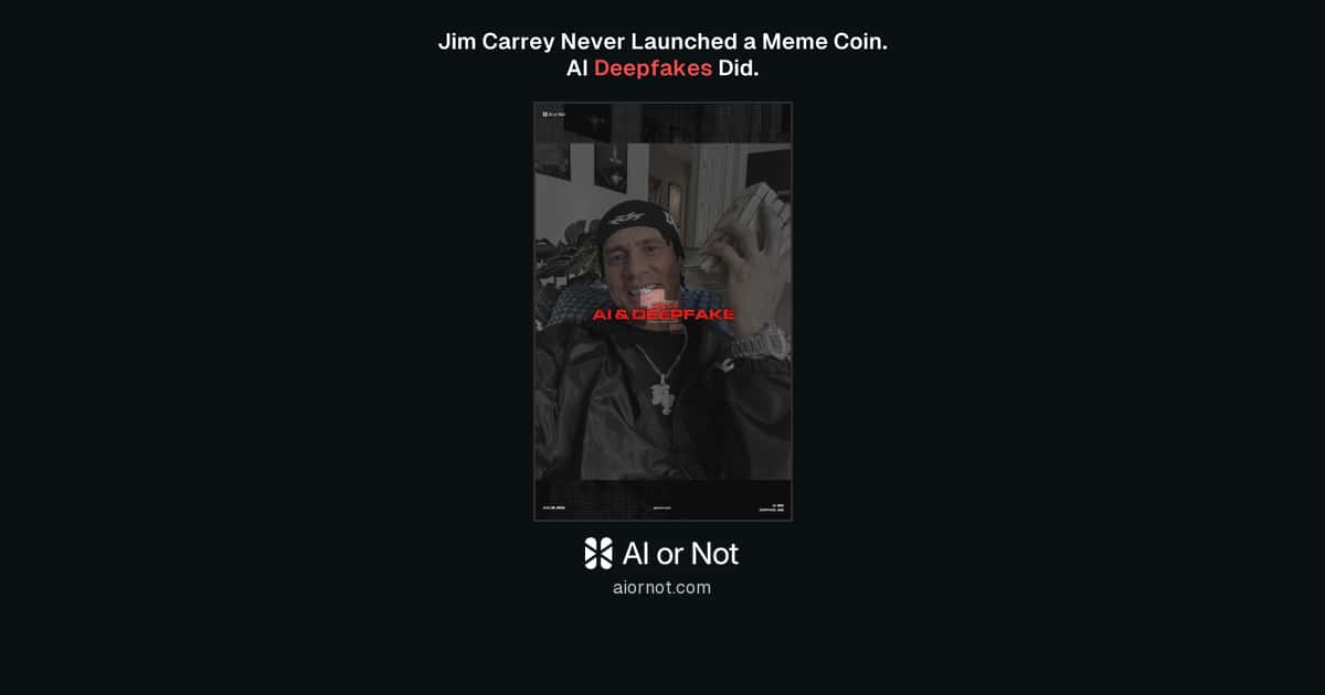 AI or Not flags an AI-generated Jim Carrey deepfake as 95% likely AI and 43% likely deepfake AI or Not flags an AI-generated Jim Carrey deepfake as 95% likely AI and 43% likely deepfake