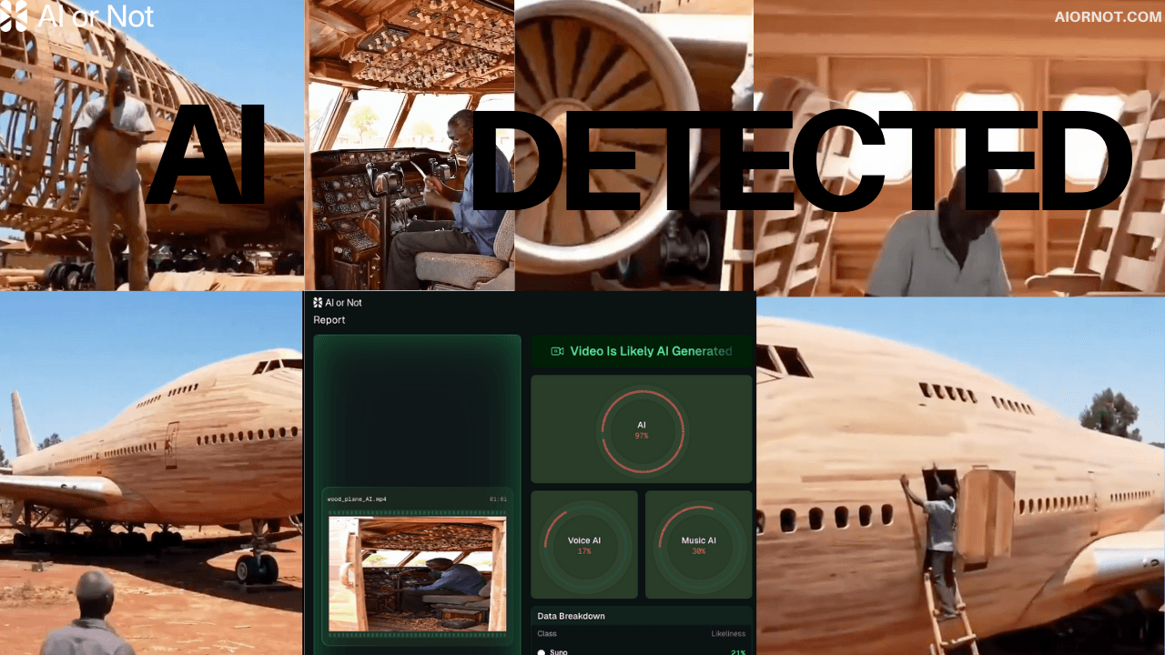 AI detection report for wooden airplane AI detection report for wooden airplane