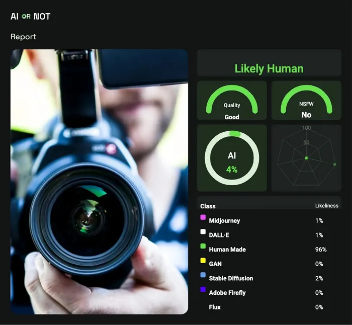 AI or Not deepfake verification tool AI or Not deepfake verification tool