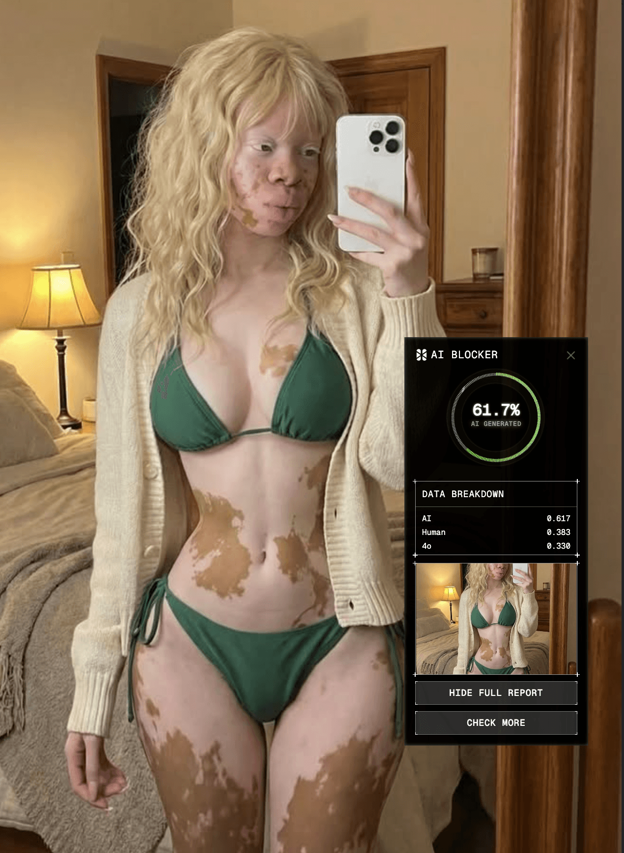 Demonstration of AI Blocker technology Demonstration of AI Blocker technology